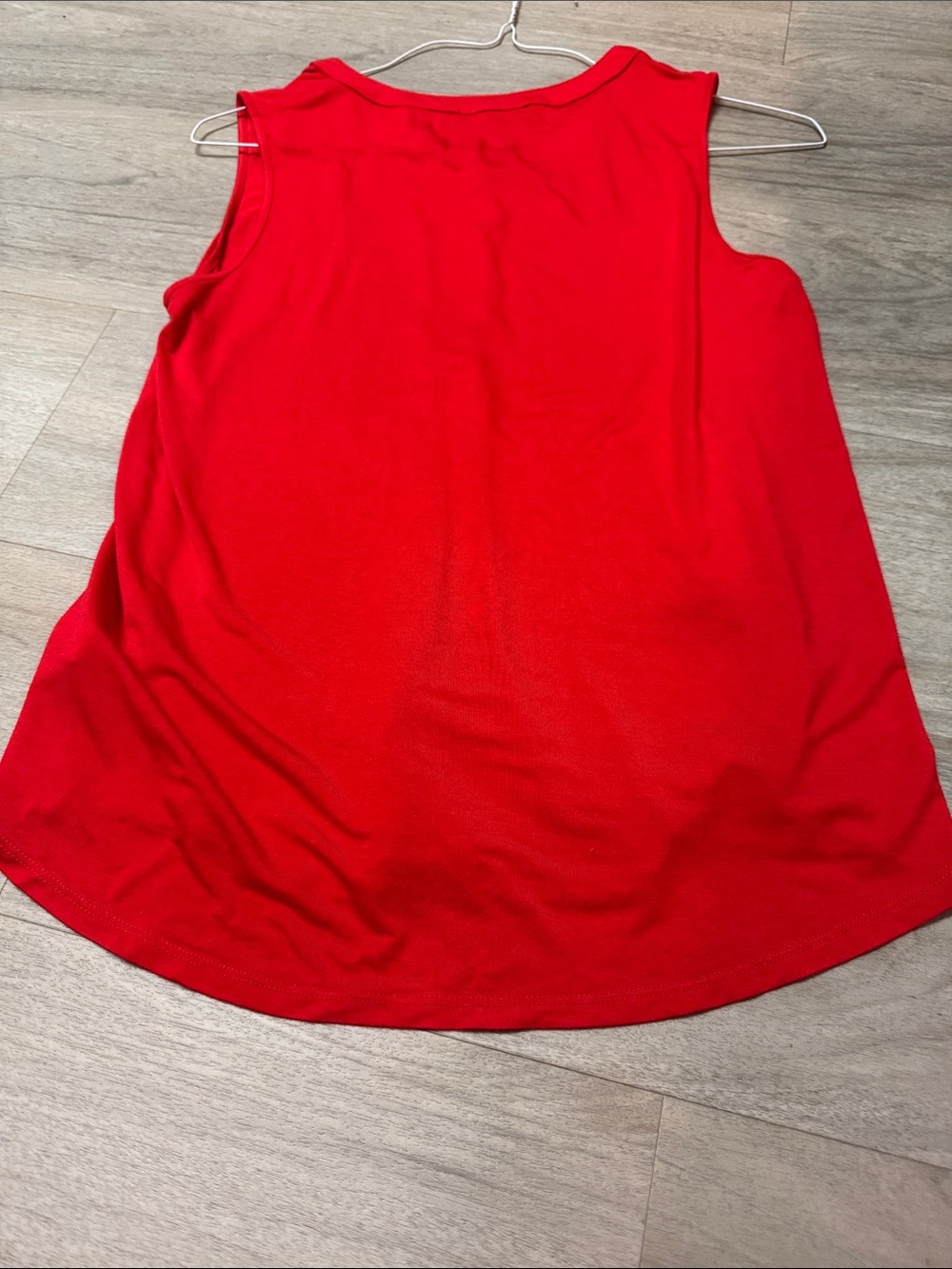 Cable & Gauge Red Sleeveless Embroidered V-Neck Tank - Picture 6 of 8